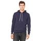 aerial view a navy bella + canvas unisex sponge fleece pullover hoodie - 3719, image 1 of 6