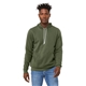 aerial view a military green bella + canvas unisex sponge fleece pullover hoodie - 3719, image 1 of 6