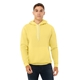 aerial view a yellow bella + canvas unisex sponge fleece pullover hoodie - 3719, image 1 of 4