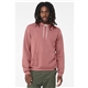 aerial view a heather mauve bella + canvas unisex sponge fleece pullover hoodie - 3719, image 1 of 3