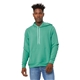 aerial view a teal bella + canvas unisex sponge fleece pullover hoodie - 3719, image 1 of 6