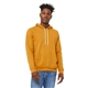 aerial view a heather mustard bella + canvas unisex sponge fleece pullover hoodie - 3719, image 1 of 6