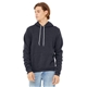 aerial view a heather navy bella + canvas unisex sponge fleece pullover hoodie - 3719, image 1 of 3