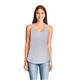 aerial view a heather gray next level ladies gathered racerback tank - 6338, image 1 of 3