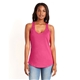 aerial view a hot pink next level ladies gathered racerback tank - 6338, image 1 of 5