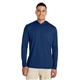 aerial view a sport dark navy team 365 mens zone performance hoodie, image 1 of 4