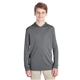 aerial view a sport graphite team 365 youth zone performance hoodie, image 1 of 4