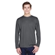 aerial view a sport graphite team 365 mens zone performance long - sleeve t - shirt, image 1 of 7
