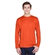 aerial view a sport orange team 365 mens zone performance long - sleeve t - shirt, image 1 of 7