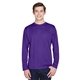 aerial view a sport purple team 365 mens zone performance long - sleeve t - shirt, image 1 of 7
