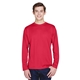 aerial view a sport red team 365 mens zone performance long - sleeve t - shirt, image 1 of 6