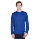 aerial view a sport royal team 365 mens zone performance long - sleeve t - shirt, image 1 of 7