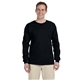 aerial view a black gildan(r) ultra cotton(r) 6 oz long - sleeve t - shirt - g2400, image 1 of 5