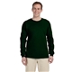 aerial view a forest green gildan(r) ultra cotton(r) 6 oz long - sleeve t - shirt - g2400, image 1 of 5
