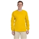 aerial view a gold gildan(r) ultra cotton(r) 6 oz long - sleeve t - shirt - g2400, image 1 of 5