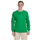 aerial view a irish green gildan(r) ultra cotton(r) 6 oz long - sleeve t - shirt - g2400, image 1 of 5