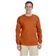 aerial view a t orange gildan(r) ultra cotton(r) 6 oz long - sleeve t - shirt - g2400, image 1 of 5