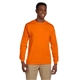 aerial view a s orange gildan(r) ultra cotton(r) 6 oz long - sleeve pocket t - shirt - g2410, image 1 of 5