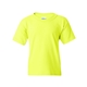 aerial view a safety green gildan heavy cotton(tm) youth t - shirt, image 1 of 3