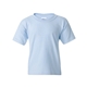 aerial view a light blue gildan heavy cotton(tm) youth t - shirt, image 1 of 3