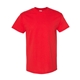 aerial view a red gildan heavy cotton(tm) youth t - shirt, image 1 of 3