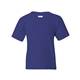 aerial view a cobalt gildan heavy cotton(tm) youth t - shirt, image 1 of 3