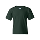 aerial view a forest green gildan heavy cotton(tm) youth t - shirt, image 1 of 3