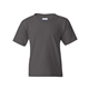 aerial view a charcoal gildan heavy cotton(tm) youth t - shirt, image 1 of 3
