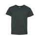 aerial view a dark heather gildan heavy cotton(tm) youth t - shirt, image 1 of 3