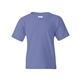 aerial view a violet gildan heavy cotton(tm) youth t - shirt, image 1 of 3
