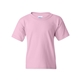 aerial view a light pink gildan heavy cotton(tm) youth t - shirt, image 1 of 3