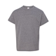 aerial view a graphite heather gildan heavy cotton(tm) youth t - shirt, image 1 of 3