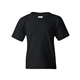 aerial view a black gildan heavy cotton(tm) youth t - shirt, image 1 of 3
