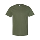 aerial view a military green gildan heavy cotton(tm) youth t - shirt, image 1 of 3
