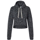 aerial view a blk lprd triblnd j america ladies triblend cropped hooded sweatshirt, image 1 of 2