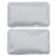 aerial view a gray rectangle nylon - covered hot / cold pack, image 1 of 3
