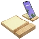 aerial view a bamboo fsc(r) bamboo fsc(r) bamboo sticky note dispenser with phone holder, image 1 of 5