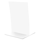 a white stickn glide table topper display 5 4/5 x 8 3/10