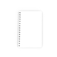 aerial view a white with white coil powerstick acorn side bound notebook, image 1 of 3