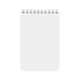 aerial view a white with white coil powerstick acorn top bound notebook, image 1 of 3