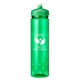 aerial view a translucent green with green push-pull lid polysure(tm) euro body ice ready bottle 24 oz, image 1 of 2