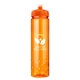 aerial view a translucent orange with orange push-pull lid polysure(tm) euro body ice ready bottle 24 oz, image 1 of 2