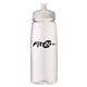 aerial view a translucent clear with clear push-pull lid 24 oz polysure(tm) gripn sip bottle, image 1 of 4