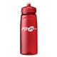 aerial view a translucent red with red push-pull lid 24 oz polysure(tm) gripn sip bottle, image 1 of 4