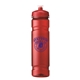 aerial view a translucent red with red push-pull lid 24 oz polysure(tm) jetstream bottle, image 1 of 4