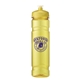 aerial view a translucent yellow with yellow push-pull lid 24 oz polysure(tm) jetstream bottle, image 1 of 2