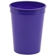 a purple 12 oz custom smooth plastic stadium cup