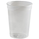 a trans clear 12 oz custom smooth plastic stadium cup
