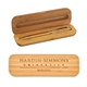 a group of bamboo case w / pen gift set