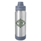aerial view a silver bravely vacuum sport bottle - 24 oz, image 1 of 8